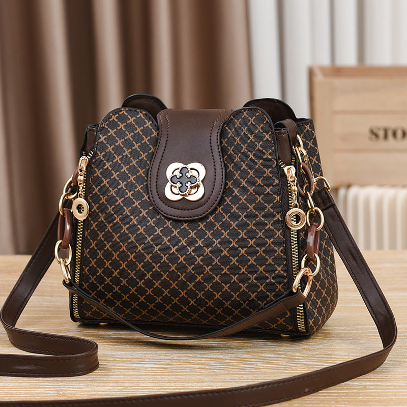 Korean Style Bucket Bag – PU Leather Crossbody