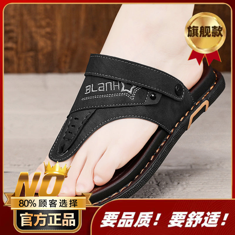 Sandals for Men, Summer Outdoor Wear, Flip-Flops, Dual-Purpose, Driver's Water-Resistant Beach Sandals