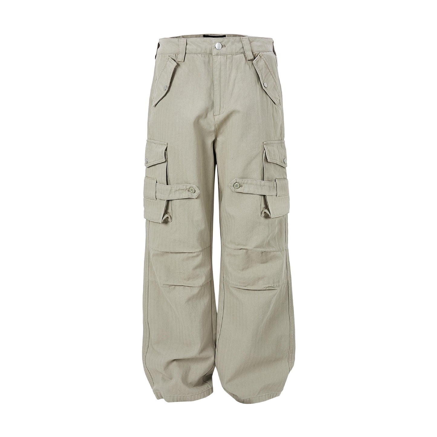 MADEEXTREME Spring Men's Washed Old Three-Dimensional Tactical Pocket Inspired Workwear Paratrooper Pants