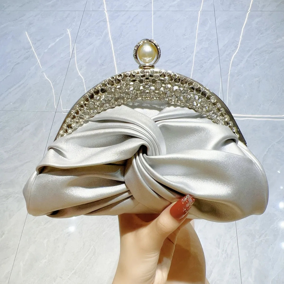 Fashion Women Luxurious Chain Shoulder Bags Red Wedding Party Bags Female Chic Crossbody Bags Prom Clutch Handbags And Purse