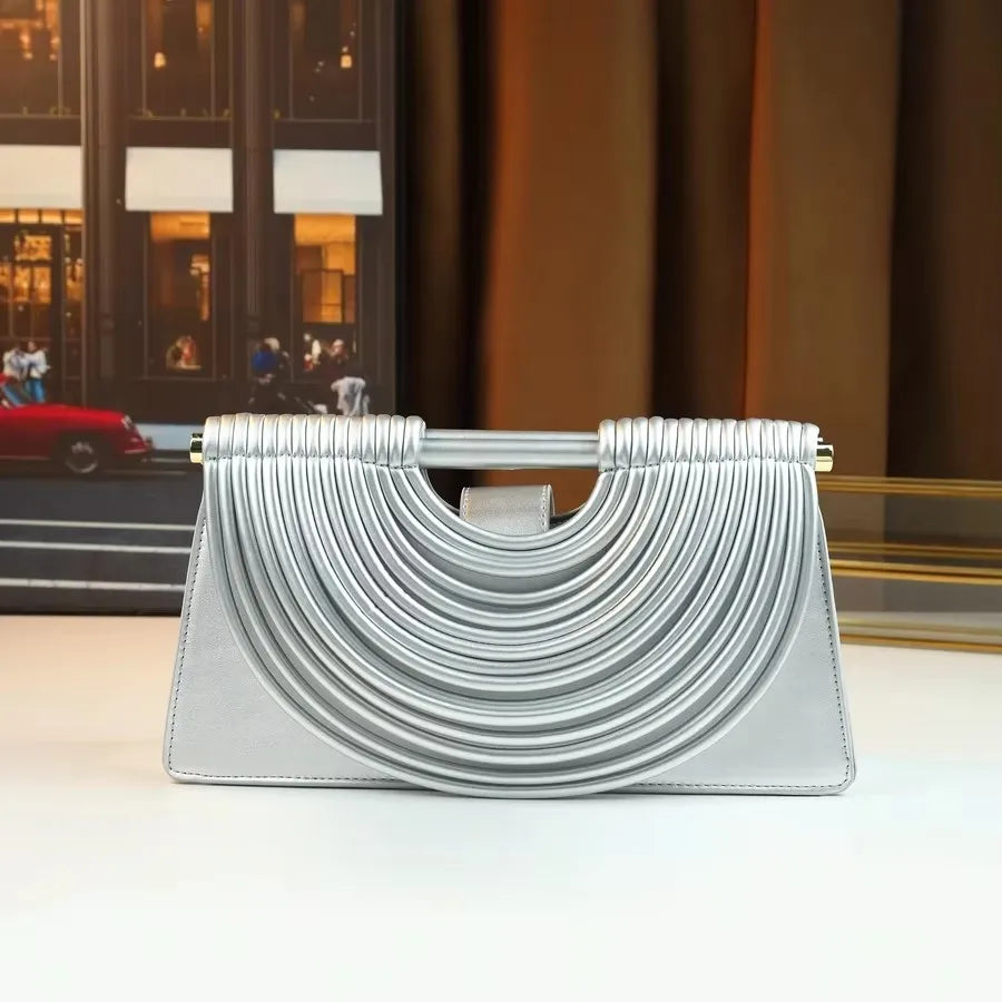 Hand-woven 2025 New Fashion Handbag, Clutch Bag, Niche Design, High-end Single-shoulder Crossbody Bag