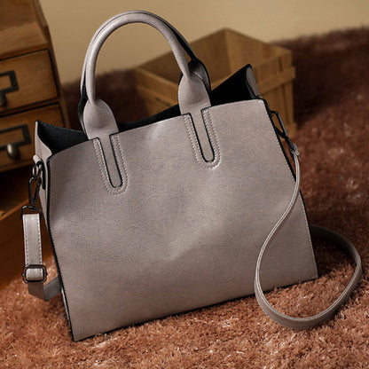 2025 New Women's Bag Women's Tote Bag Simple Large Leather Bag Versatile Shoulder Crossbody Bag Large Capacity Handbag