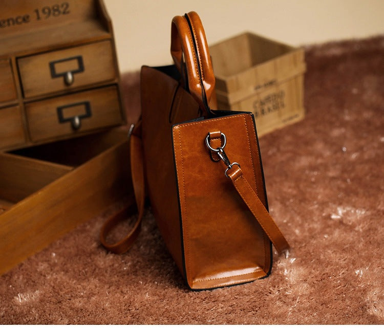 2025 New Women's Bag Women's Tote Bag Simple Large Leather Bag Versatile Shoulder Crossbody Bag Large Capacity Handbag