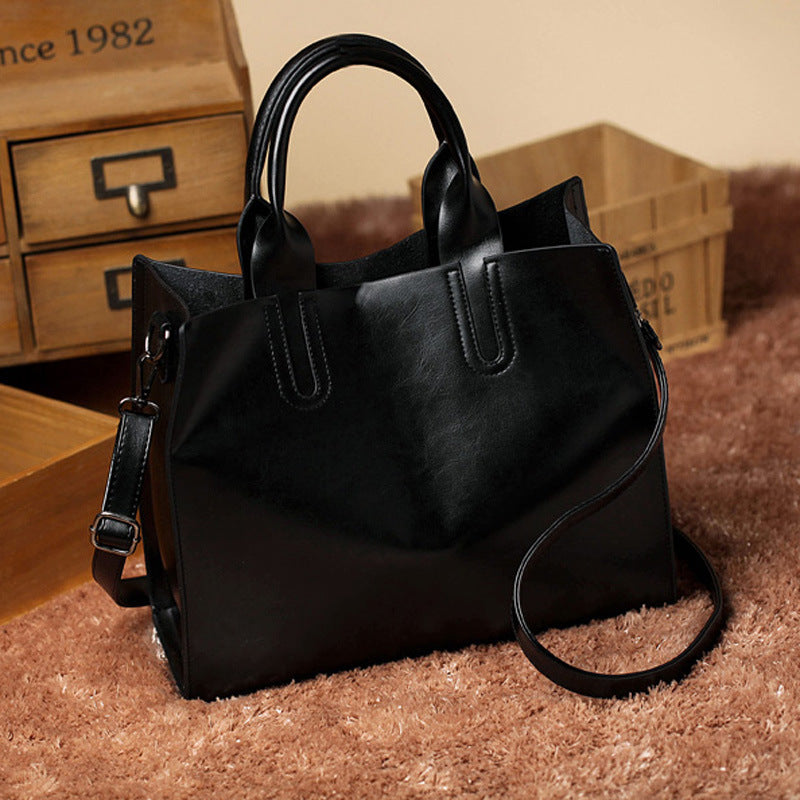 2025 New Women's Bag Women's Tote Bag Simple Large Leather Bag Versatile Shoulder Crossbody Bag Large Capacity Handbag