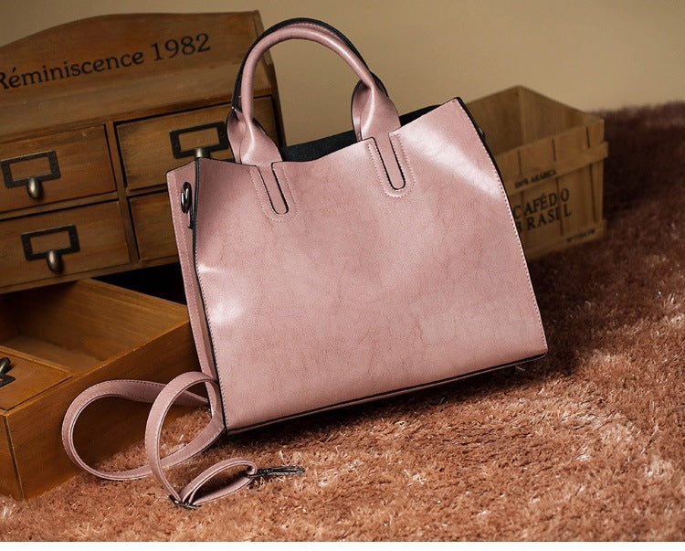 2025 New Women's Bag Women's Tote Bag Simple Large Leather Bag Versatile Shoulder Crossbody Bag Large Capacity Handbag