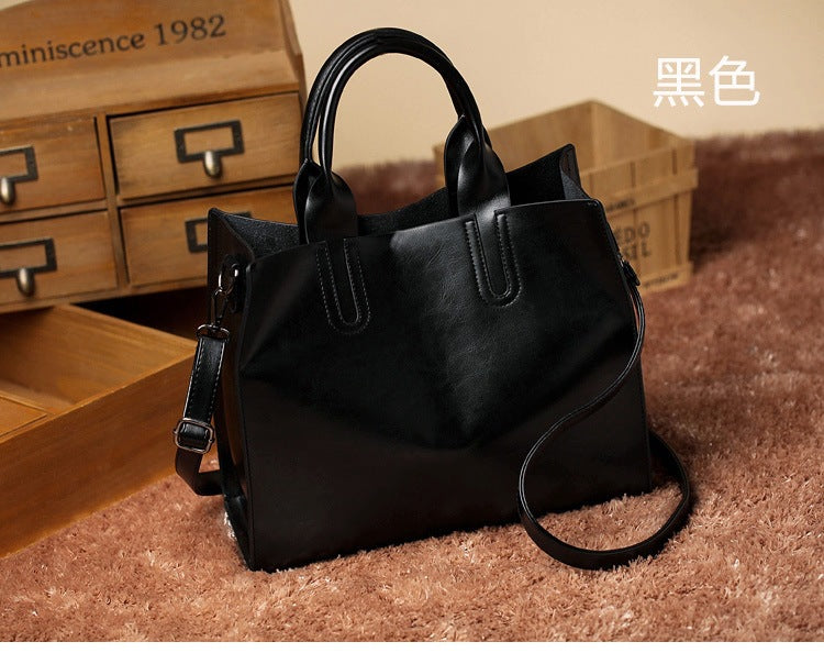 2025 New Women's Bag Women's Tote Bag Simple Large Leather Bag Versatile Shoulder Crossbody Bag Large Capacity Handbag