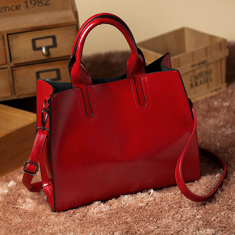 2025 New Women's Bag Women's Tote Bag Simple Large Leather Bag Versatile Shoulder Crossbody Bag Large Capacity Handbag