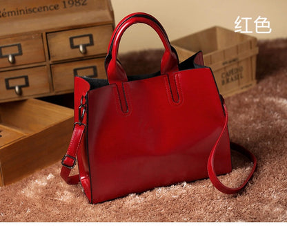 2025 New Women's Bag Women's Tote Bag Simple Large Leather Bag Versatile Shoulder Crossbody Bag Large Capacity Handbag