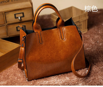 2025 New Women's Bag Women's Tote Bag Simple Large Leather Bag Versatile Shoulder Crossbody Bag Large Capacity Handbag