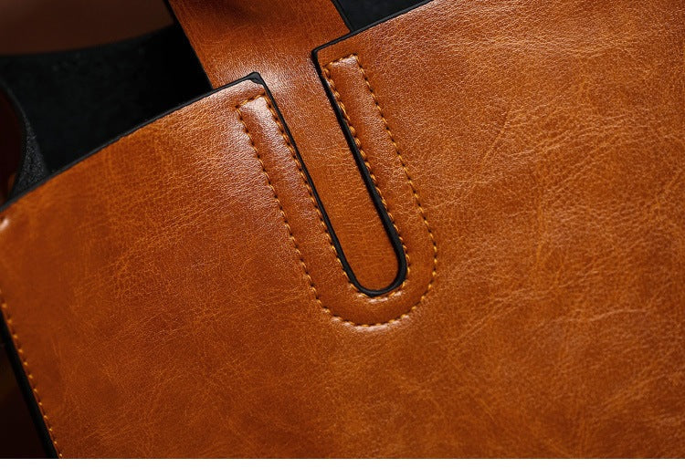 2025 New Women's Bag Women's Tote Bag Simple Large Leather Bag Versatile Shoulder Crossbody Bag Large Capacity Handbag