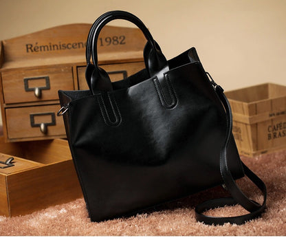 2025 New Women's Bag Women's Tote Bag Simple Large Leather Bag Versatile Shoulder Crossbody Bag Large Capacity Handbag