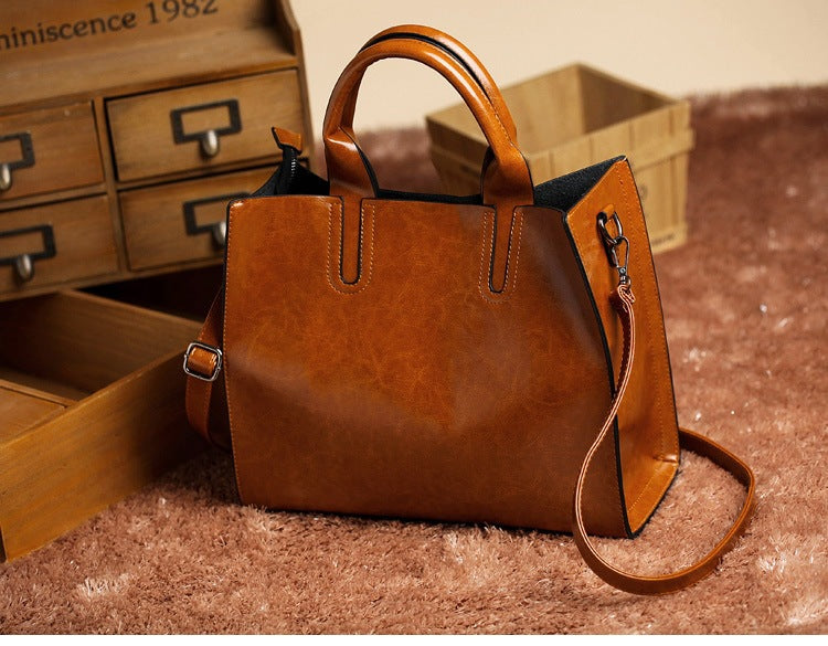 2025 New Women's Bag Women's Tote Bag Simple Large Leather Bag Versatile Shoulder Crossbody Bag Large Capacity Handbag