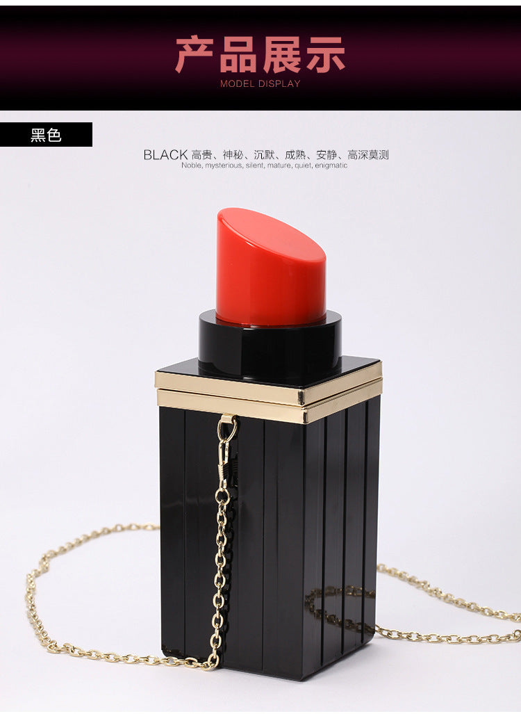 Lipstick Bag Lipstick Clutch Shoulder Evening Bag Chain Evening Bag Mini Acrylic Bag Clutch Women's Bag Dropshipping