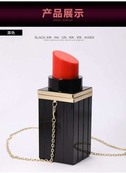 Lipstick Bag Lipstick Clutch Shoulder Evening Bag Chain Evening Bag Mini Acrylic Bag Clutch Women's Bag Dropshipping