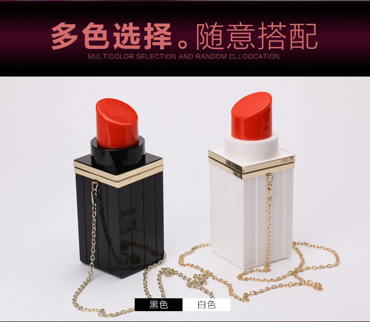 Lipstick Bag Lipstick Clutch Shoulder Evening Bag Chain Evening Bag Mini Acrylic Bag Clutch Women's Bag Dropshipping