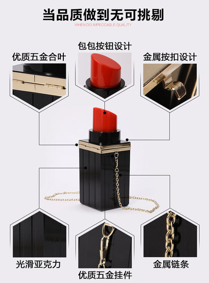 Lipstick Bag Lipstick Clutch Shoulder Evening Bag Chain Evening Bag Mini Acrylic Bag Clutch Women's Bag Dropshipping