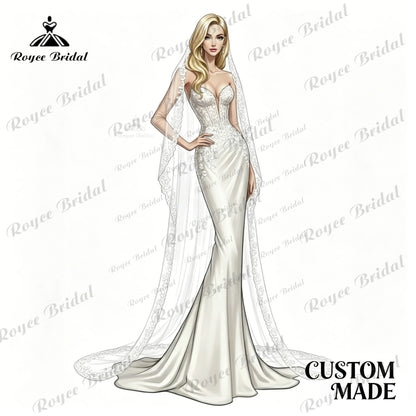 High Neck Beaded Mesh Mini Wedding Dress with Detachable Puff Sleeves Glamorous Reception  Elopement Bridal Gown Customized