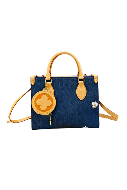 2026 Fashion New Luxury Women's Bag 25X19X11.5CM Denim Canvas Little Daisy Tote Handbag Accessories with No Box