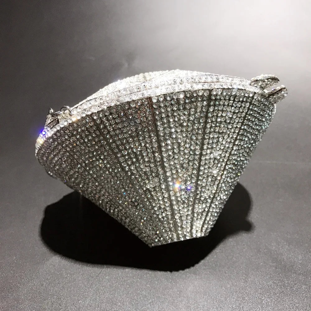 XIYUAN Newest Diamond ring shape bag Luxury Diamonds Clutch Bags Women Prom Evening Bags Designer Handbags clutch purse wallet