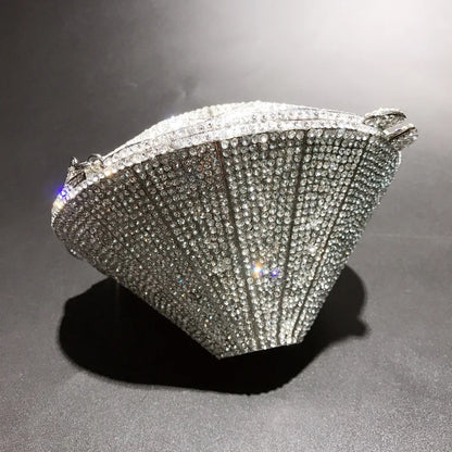 XIYUAN Newest Diamond ring shape bag Luxury Diamonds Clutch Bags Women Prom Evening Bags Designer Handbags clutch purse wallet