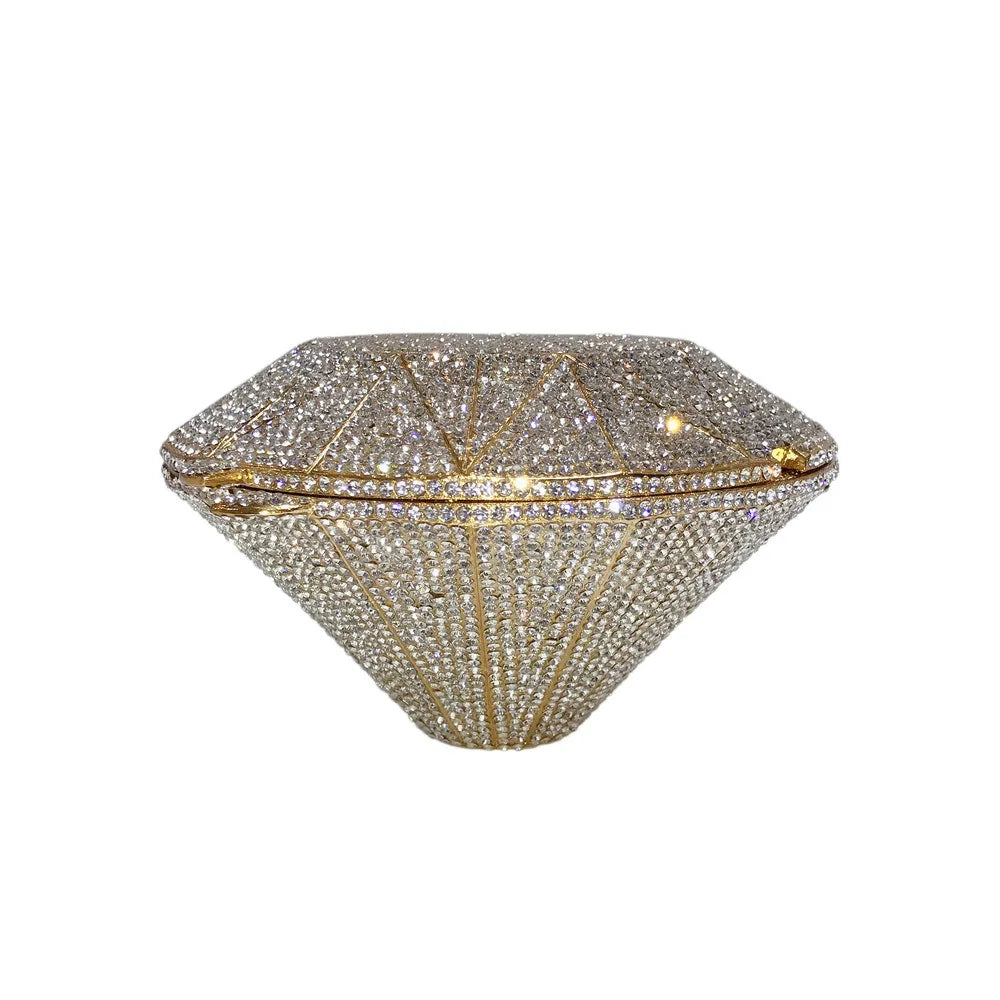 XIYUAN Newest Diamond ring shape bag Luxury Diamonds Clutch Bags Women Prom Evening Bags Designer Handbags clutch purse wallet