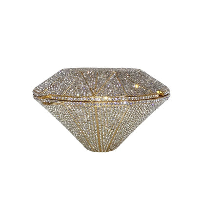 XIYUAN Newest Diamond ring shape bag Luxury Diamonds Clutch Bags Women Prom Evening Bags Designer Handbags clutch purse wallet