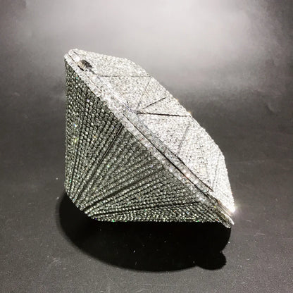 XIYUAN Newest Diamond ring shape bag Luxury Diamonds Clutch Bags Women Prom Evening Bags Designer Handbags clutch purse wallet