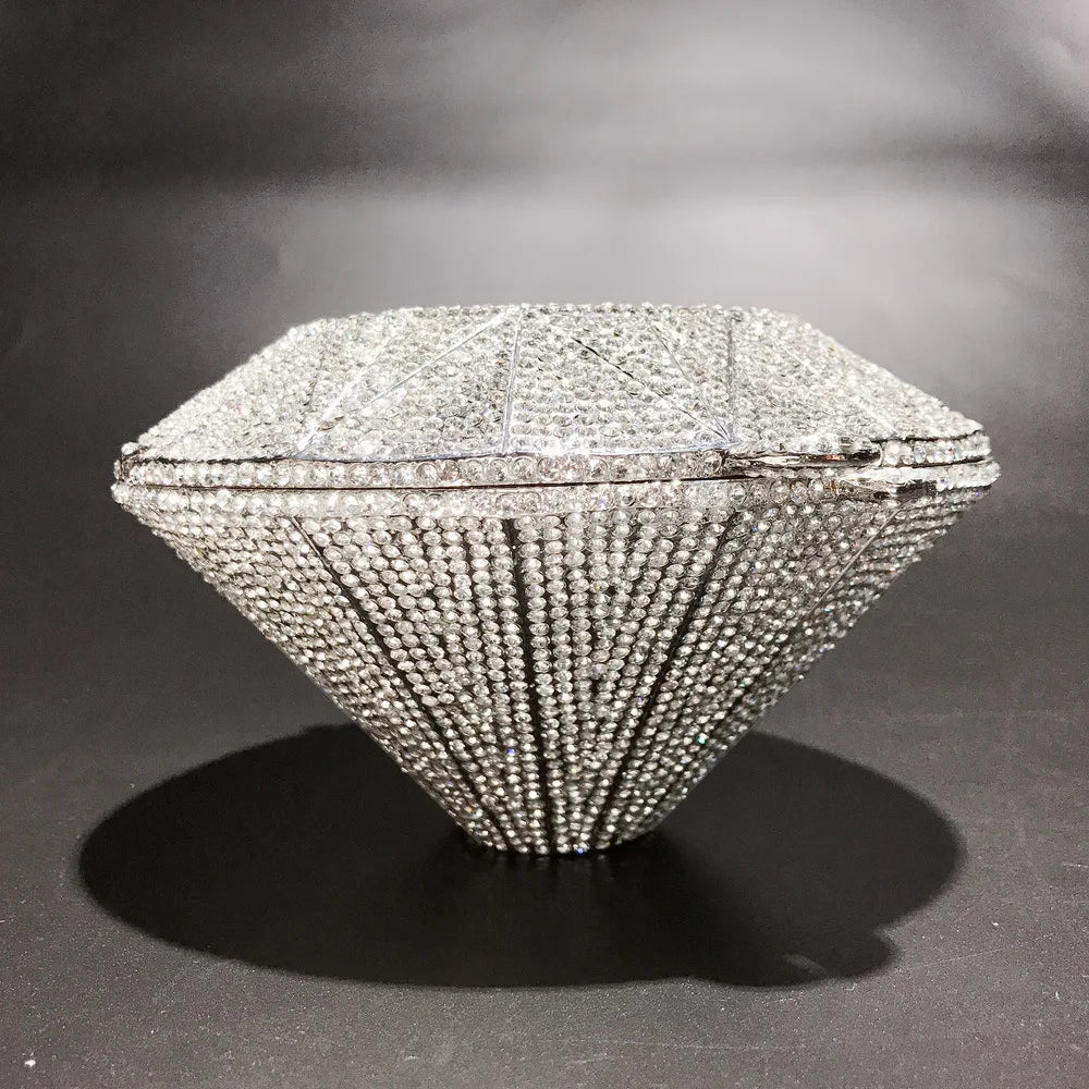 XIYUAN Newest Diamond ring shape bag Luxury Diamonds Clutch Bags Women Prom Evening Bags Designer Handbags clutch purse wallet
