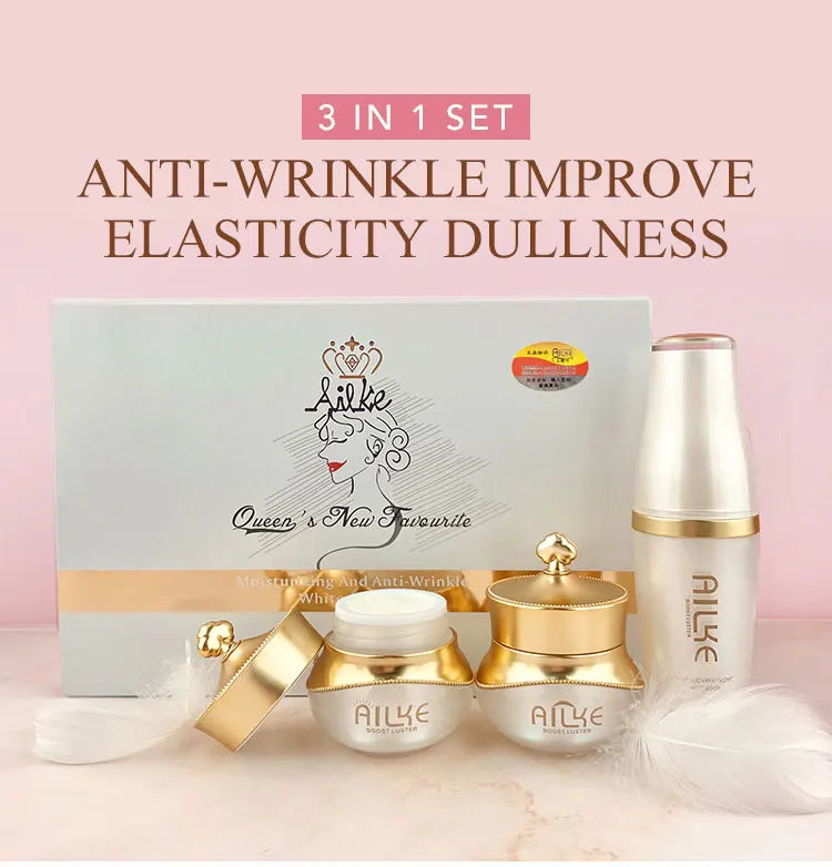AILKE Women Whitening Facial Skin Care Set, Dark Spots Remover, Anti Wrinkles, Even Skin Tone, for All Skin Types Kit