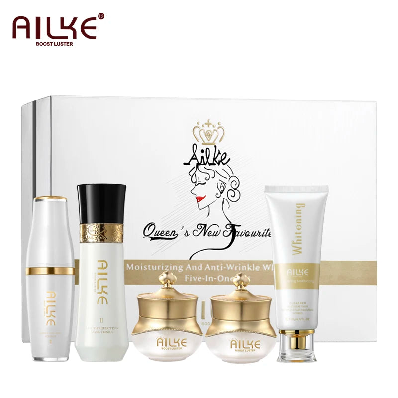 AILKE Women Whitening Facial Skin Care Set, Dark Spots Remover, Anti Wrinkles, Even Skin Tone, for All Skin Types Kit