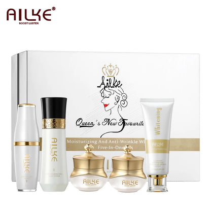 AILKE Women Whitening Facial Skin Care Set, Dark Spots Remover, Anti Wrinkles, Even Skin Tone, for All Skin Types Kit