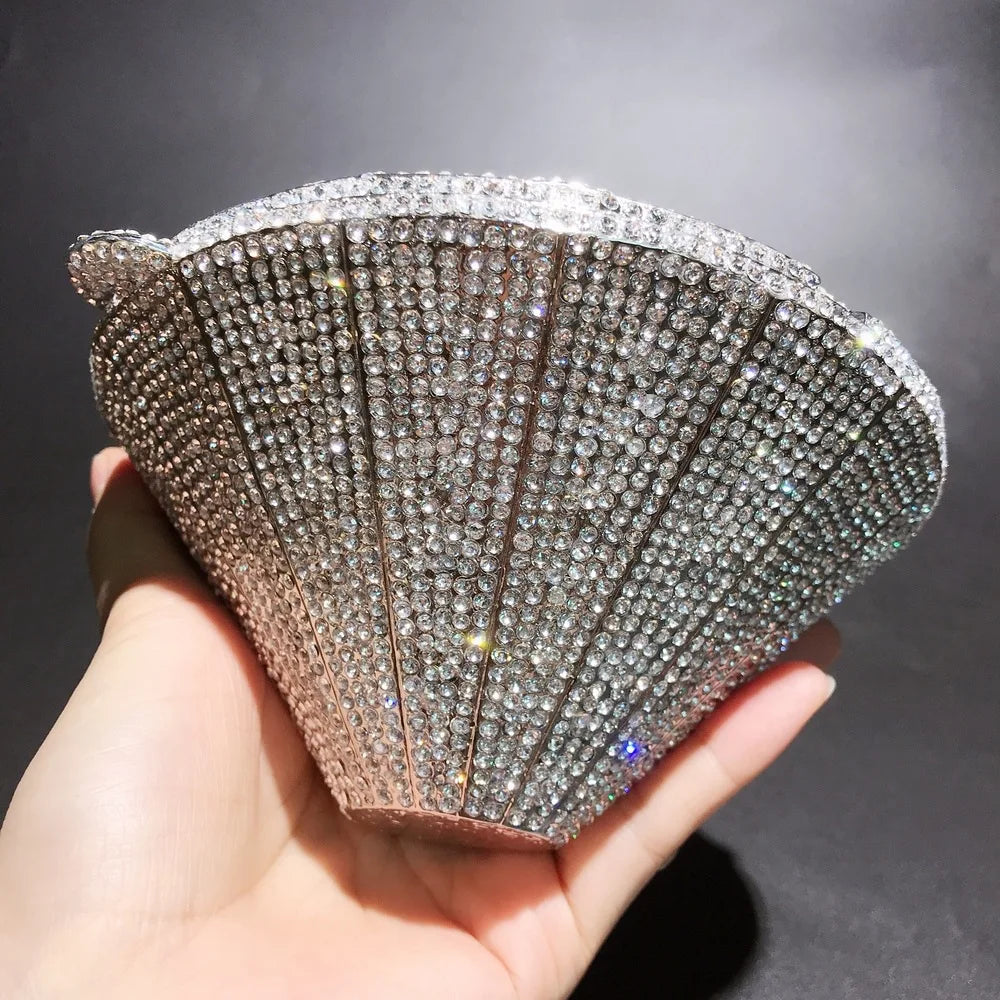 XIYUAN Newest Diamond ring shape bag Luxury Diamonds Clutch Bags Women Prom Evening Bags Designer Handbags clutch purse wallet