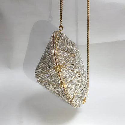 XIYUAN Newest Diamond ring shape bag Luxury Diamonds Clutch Bags Women Prom Evening Bags Designer Handbags clutch purse wallet