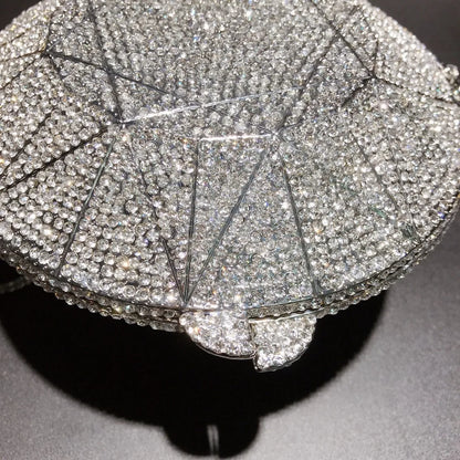 XIYUAN Newest Diamond ring shape bag Luxury Diamonds Clutch Bags Women Prom Evening Bags Designer Handbags clutch purse wallet