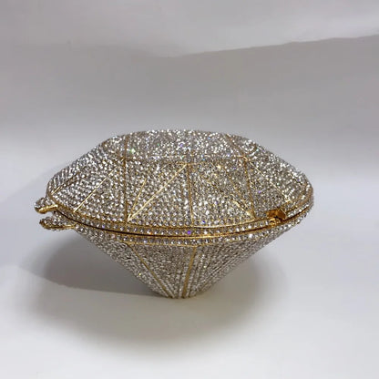 XIYUAN Newest Diamond ring shape bag Luxury Diamonds Clutch Bags Women Prom Evening Bags Designer Handbags clutch purse wallet