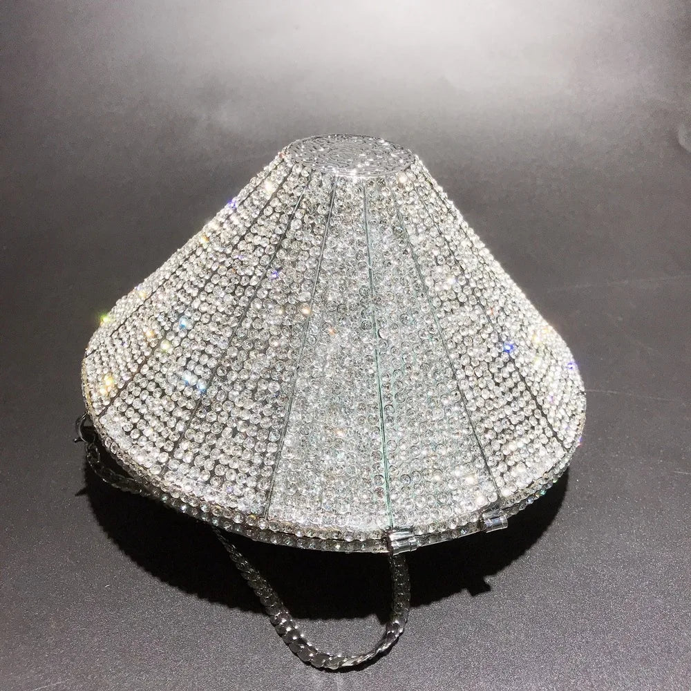 XIYUAN Newest Diamond ring shape bag Luxury Diamonds Clutch Bags Women Prom Evening Bags Designer Handbags clutch purse wallet
