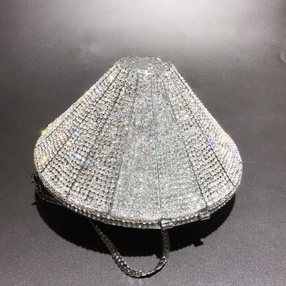 XIYUAN Newest Diamond ring shape bag Luxury Diamonds Clutch Bags Women Prom Evening Bags Designer Handbags clutch purse wallet
