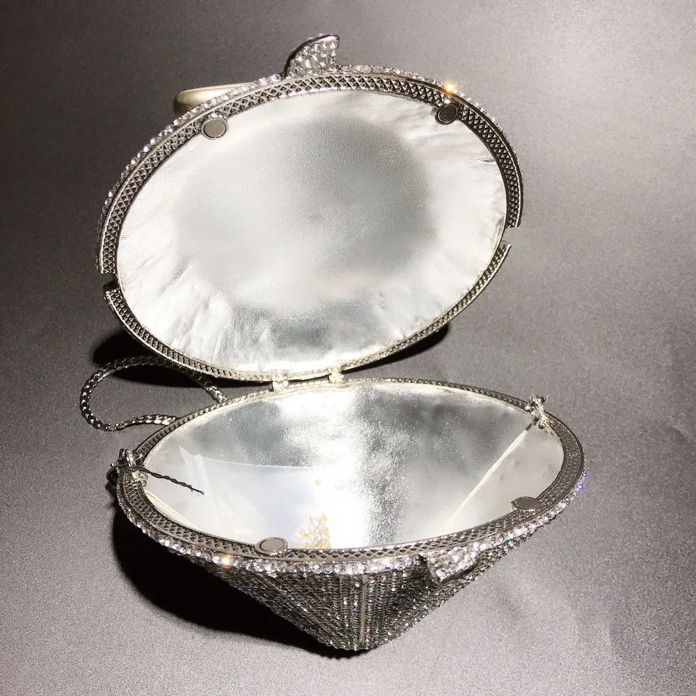 XIYUAN Newest Diamond ring shape bag Luxury Diamonds Clutch Bags Women Prom Evening Bags Designer Handbags clutch purse wallet