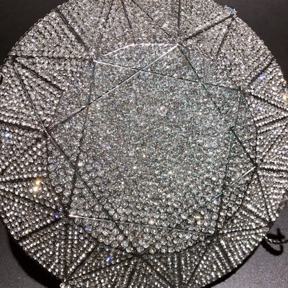 XIYUAN Newest Diamond ring shape bag Luxury Diamonds Clutch Bags Women Prom Evening Bags Designer Handbags clutch purse wallet