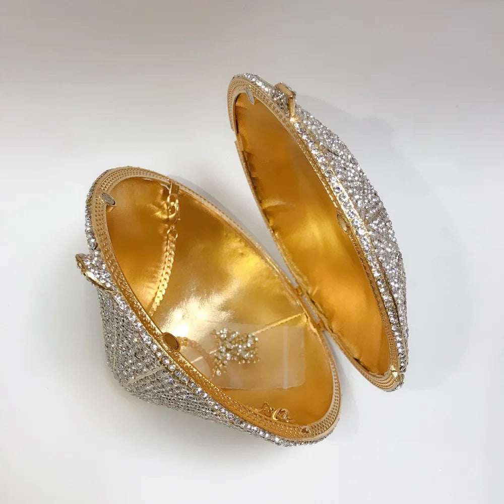 XIYUAN Newest Diamond ring shape bag Luxury Diamonds Clutch Bags Women Prom Evening Bags Designer Handbags clutch purse wallet