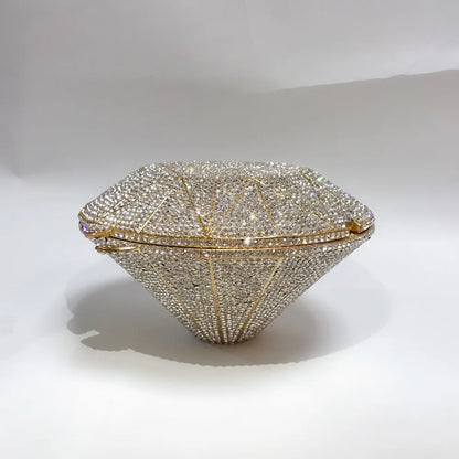 XIYUAN Newest Diamond ring shape bag Luxury Diamonds Clutch Bags Women Prom Evening Bags Designer Handbags clutch purse wallet