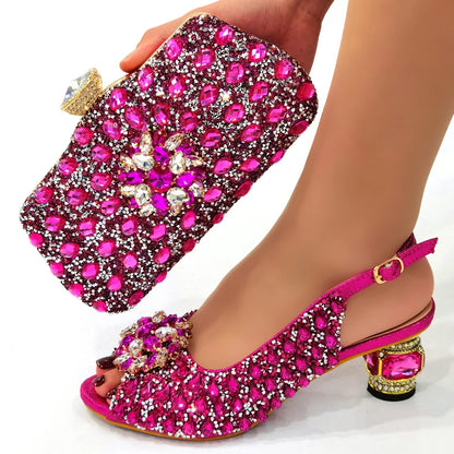 New Silver Color Nigerian Women's Shoes and Bags Party  African Fashion Shoes and Bags Wedding Shoes and Bags