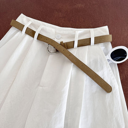Juzhi Spring New Korean Style Washing Tooling Straight Tube Commuter High Waist Slimming Wide Leg Pants 8058