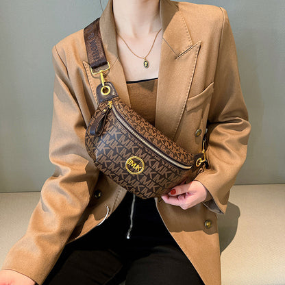 Brand Handbags for Women 2026 New Style Monogram Fashion Texture Retro Print Women's Chest Bag Versatile Shoulder Crossbody Bag