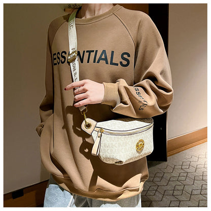 Brand Handbags for Women 2026 New Style Monogram Fashion Texture Retro Print Women's Chest Bag Versatile Shoulder Crossbody Bag