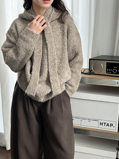 Luxi pants giant good ~ Korean thick woolen sickle pants women fall/winter new slim cashmere pants 1829