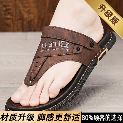Sandals for Men, Summer Outdoor Wear, Flip-Flops, Dual-Purpose, Driver's Water-Resistant Beach Sandals