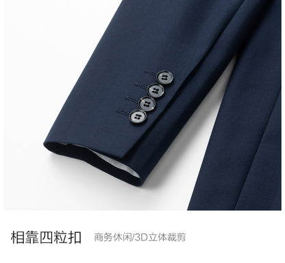 Suit Suit Men's Suit Navy Blue Wedding Dress Groomsmen Group Clothing Insurance Sales Staff Clothing Customization