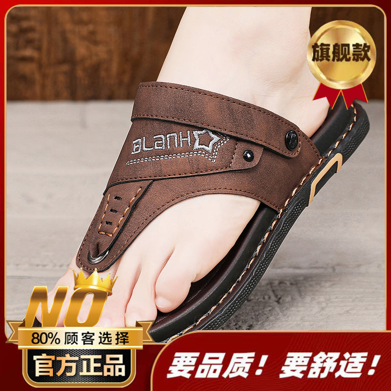 Sandals for Men, Summer Outdoor Wear, Flip-Flops, Dual-Purpose, Driver's Water-Resistant Beach Sandals