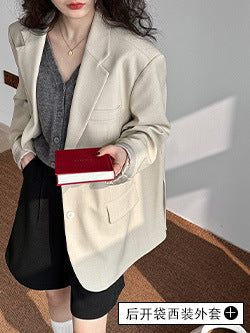 Luxi Gao Ding worsted ~ design pleated suit pants trousers women's old money style high waist mopping wide leg pants 1919